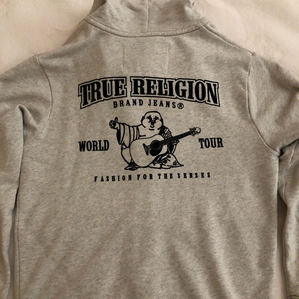 True Religion Buddha Logo Zip Up Hoodie